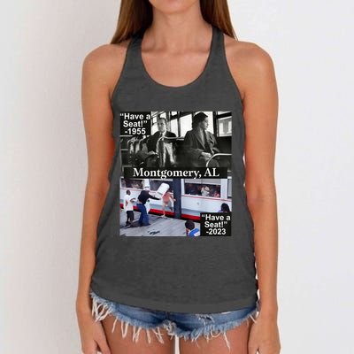 Montgomery Alabama Brawl Folding Chair Riverboat Fight Women's Knotted Racerback Tank