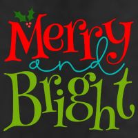 Merry And Bright Christmas Holiday Festive 7 Panel Mesh Trucker Snapback Hat
