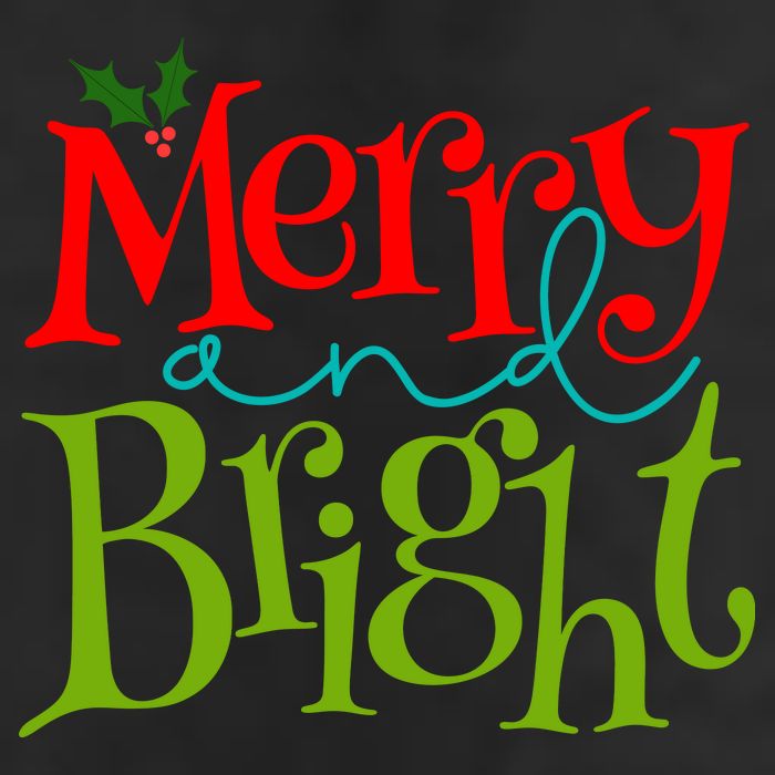Merry And Bright Christmas Holiday Festive 7 Panel Mesh Trucker Snapback Hat