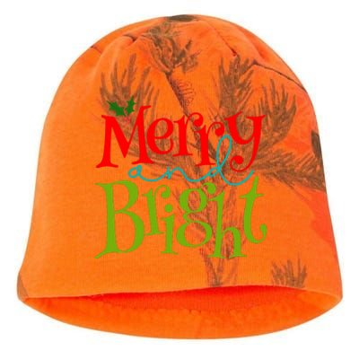 Merry And Bright Christmas Holiday Festive Kati - Camo Knit Beanie