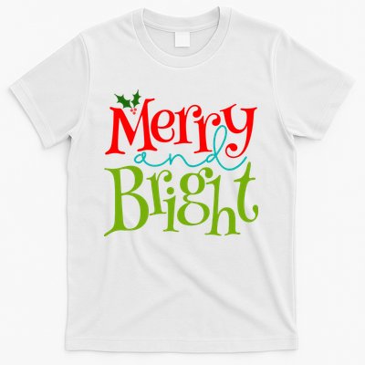 Merry And Bright Christmas Holiday Festive T-Shirt
