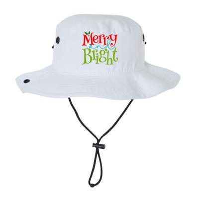 Merry And Bright Christmas Holiday Festive Legacy Cool Fit Booney Bucket Hat