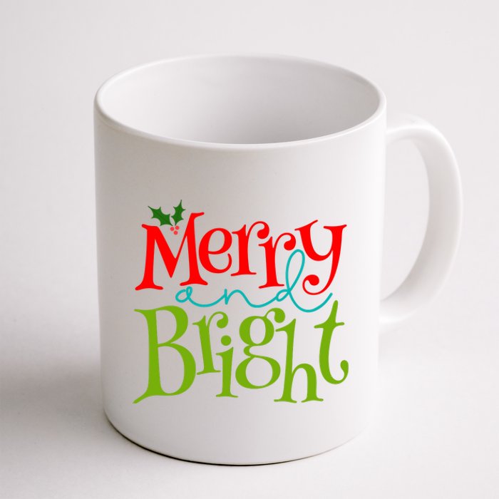 Merry And Bright Christmas Holiday Festive Coffee Mug