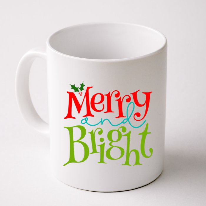 Merry And Bright Christmas Holiday Festive Coffee Mug