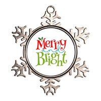 Merry And Bright Christmas Holiday Festive Metallic Star Ornament