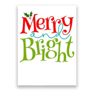 Merry And Bright Christmas Holiday Festive Poster