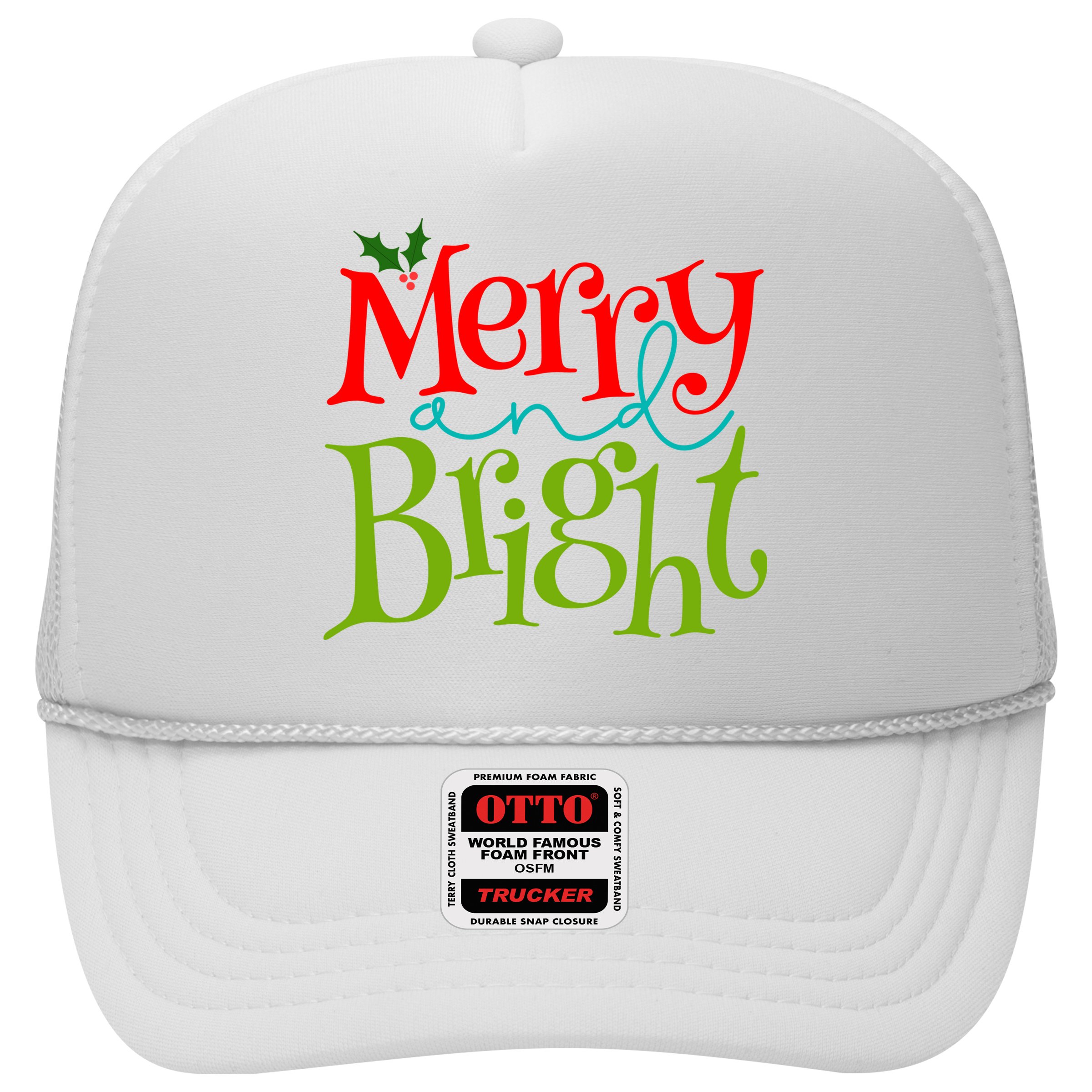 Merry And Bright Christmas Holiday Festive Hat