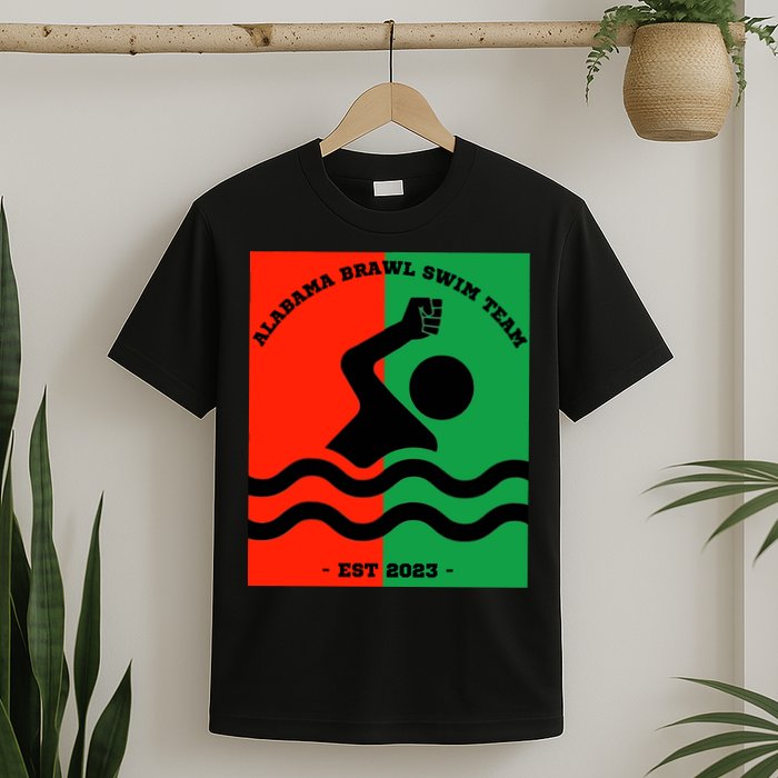 Montgomery Alabama Brawl Swim Team Graphic Tee Top T-Shirt