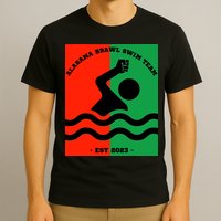 Montgomery Alabama Brawl Swim Team Graphic Tee Top T-Shirt