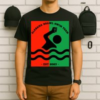 Montgomery Alabama Brawl Swim Team Graphic Tee Top T-Shirt