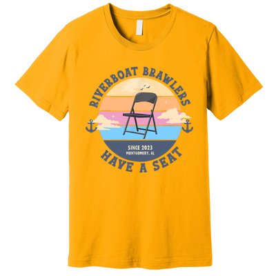 Montgomery Alabama Boat Fight Riverboat Brawl Folding Chair Premium T-Shirt