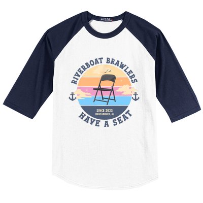 Montgomery Alabama Boat Fight Riverboat Brawl Folding Chair Baseball Sleeve Shirt