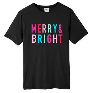 Merry And Bright Christmas Cute Gift Tall Fusion ChromaSoft Performance T-Shirt