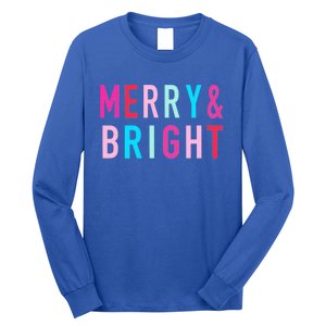 Merry And Bright Christmas Cute Gift Long Sleeve Shirt