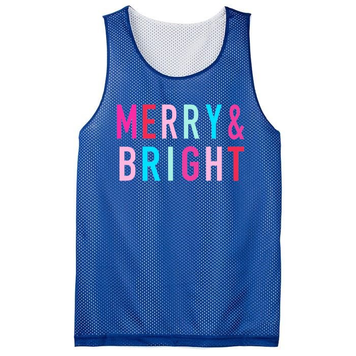 Merry And Bright Christmas Cute Gift Mesh Reversible Basketball Jersey Tank