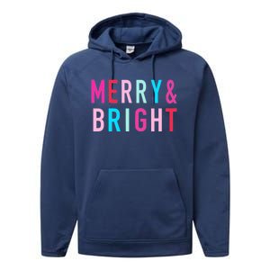 Merry And Bright Christmas Cute Gift Performance Fleece Hoodie