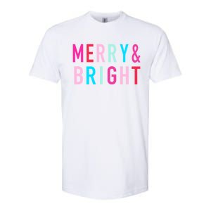 Merry And Bright Christmas Cute Gift Softstyle CVC T-Shirt