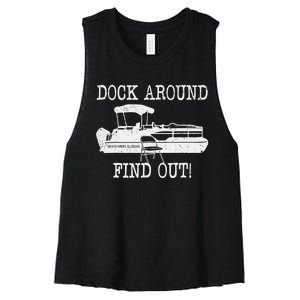 Montgomery Alabama Boat Dock Brawl Funny Dock Fight Meme Women's Racerback Cropped Tank