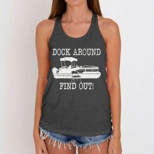 Montgomery Alabama Boat Dock Brawl Funny Dock Fight Meme Women's Knotted Racerback Tank