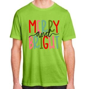 Merry And Bright Christmas Cute Meaningful Gift Adult ChromaSoft Performance T-Shirt