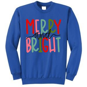 Merry And Bright Christmas Cute Meaningful Gift Sweatshirt