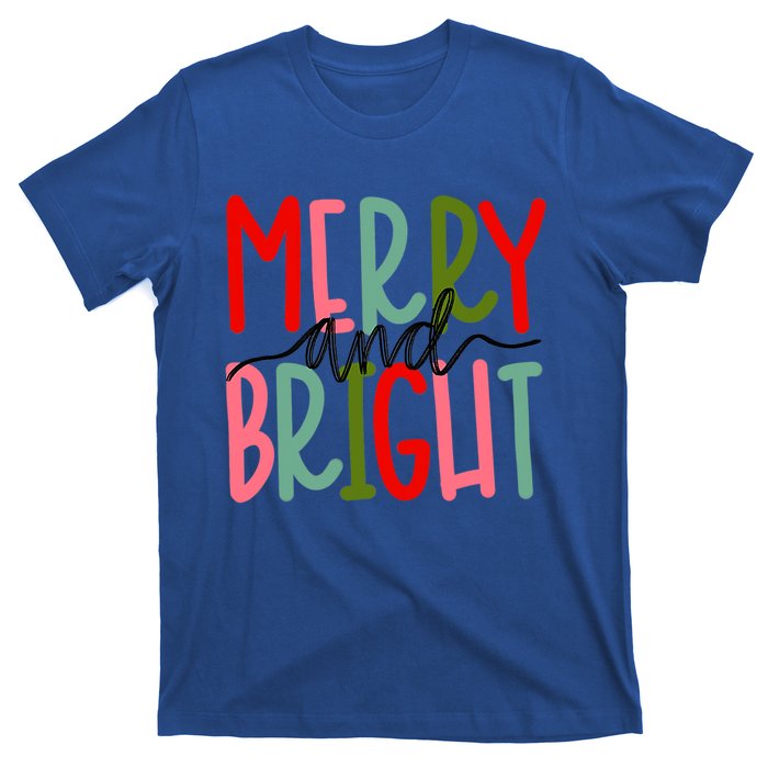 Merry And Bright Christmas Cute Meaningful Gift T-Shirt