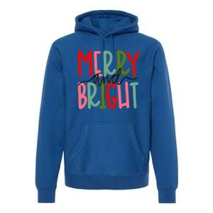 Merry And Bright Christmas Cute Meaningful Gift Premium Hoodie