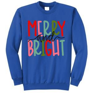 Merry And Bright Christmas Cute Meaningful Gift Tall Sweatshirt