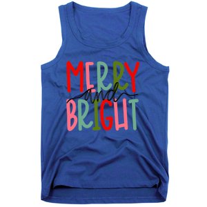 Merry And Bright Christmas Cute Meaningful Gift Tank Top