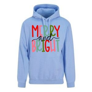 Merry And Bright Christmas Cute Meaningful Gift Unisex Surf Hoodie