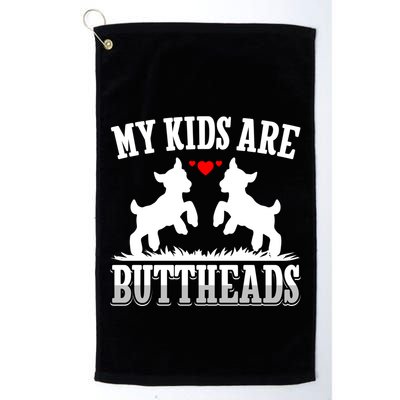My Are Buttheads Funny Goat Lover Goat Mom Farmer Meaningful Gift Golf Towel