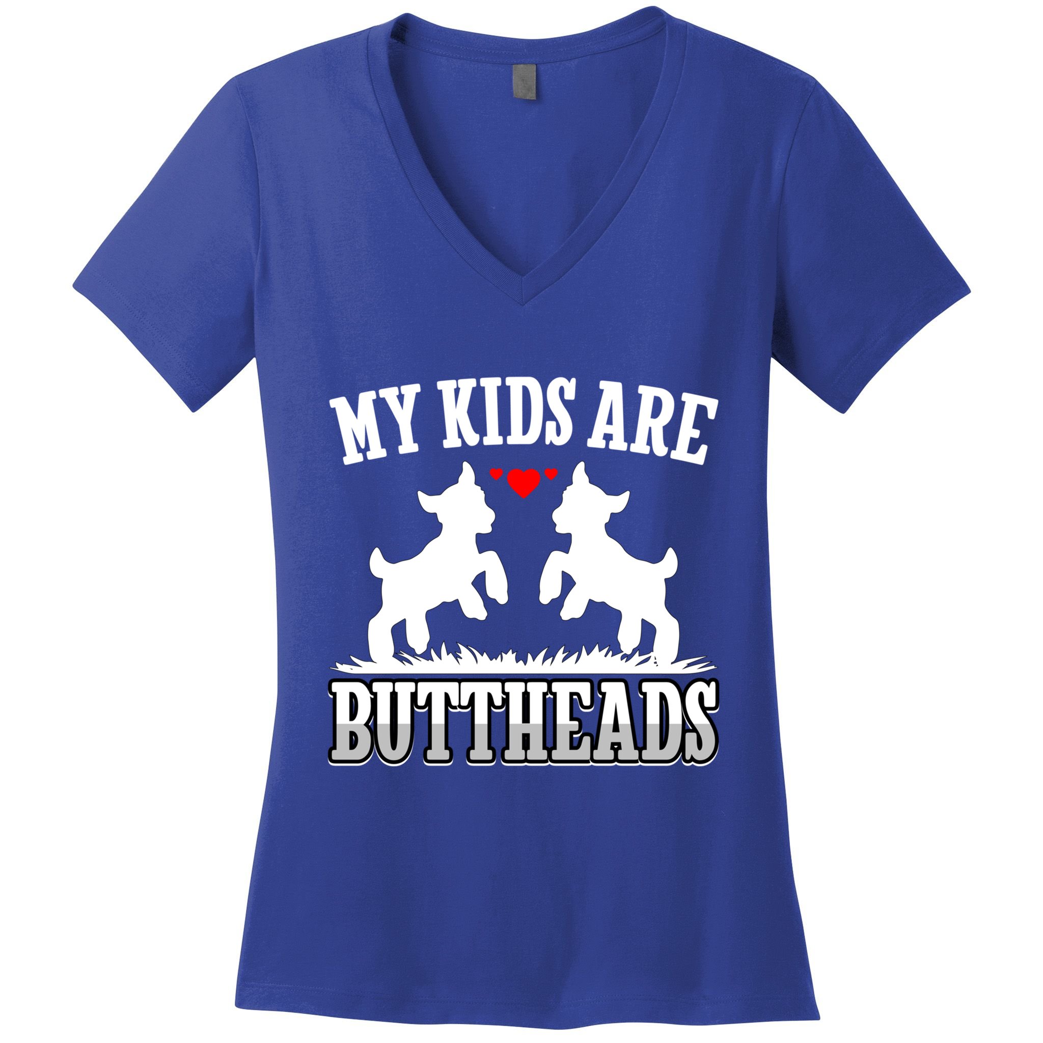 My Are Buttheads Funny Goat Lover Goat Mom Farmer Meaningful Gift Women's V-Neck T-Shirt