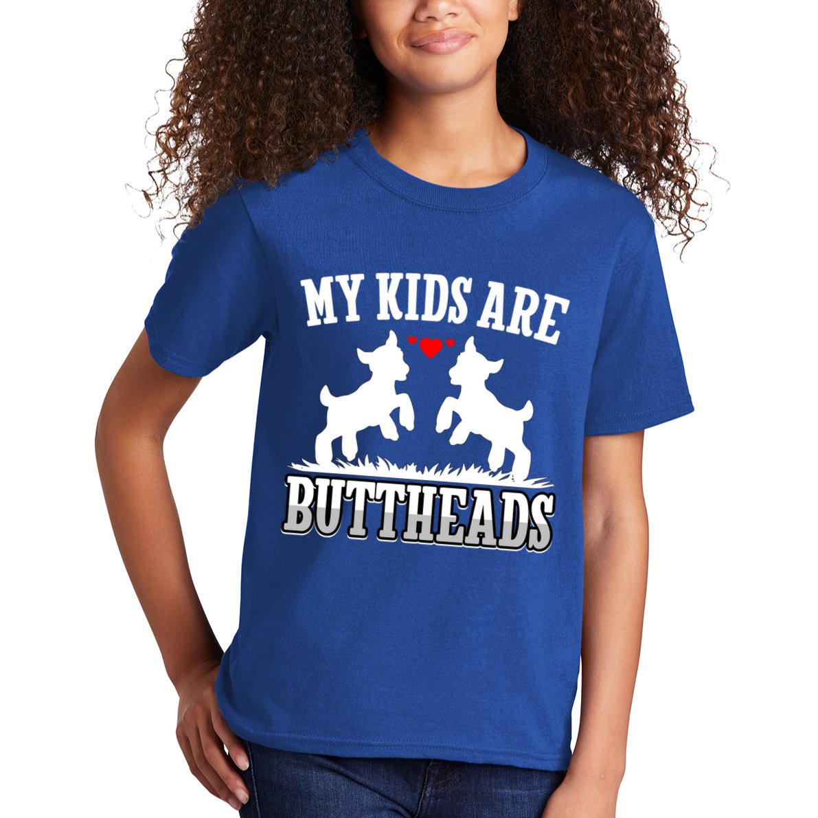 My Are Buttheads Funny Goat Lover Goat Mom Farmer Meaningful Gift Kids T-Shirt