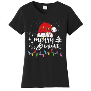 Merry And Bright Christmas Lights Xmas Women's T-Shirt