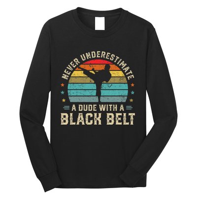 Martial Arts Black Belt Karate Jiu Jitsu Taekwondo Gifts Long Sleeve Shirt