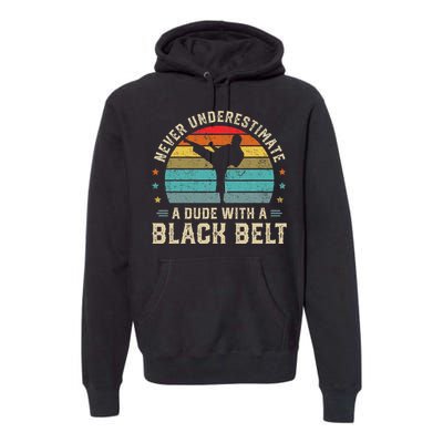 Martial Arts Black Belt Karate Jiu Jitsu Taekwondo Gifts Premium Hoodie