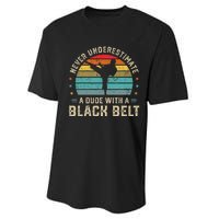 Martial Arts Black Belt Karate Jiu Jitsu Taekwondo Gifts Performance Sprint T-Shirt