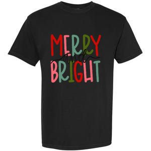 Merry And Bright Christmas Garment-Dyed Heavyweight T-Shirt