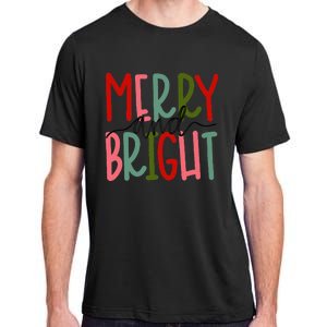 Merry And Bright Christmas Adult ChromaSoft Performance T-Shirt