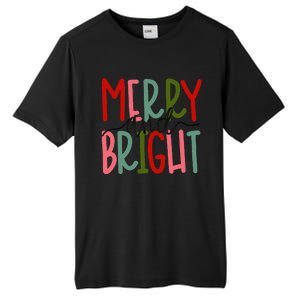 Merry And Bright Christmas Tall Fusion ChromaSoft Performance T-Shirt