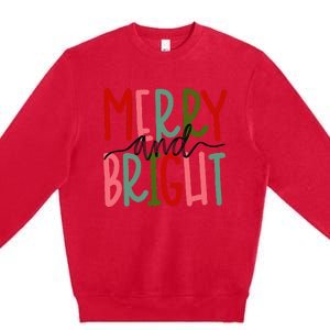 Merry And Bright Christmas Premium Crewneck Sweatshirt