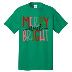 Merry And Bright Christmas Tall T-Shirt