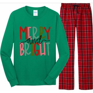 Merry And Bright Christmas Long Sleeve Pajama Set