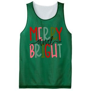 Merry And Bright Christmas Mesh Reversible Basketball Jersey Tank