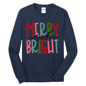 Merry And Bright Christmas Tall Long Sleeve T-Shirt