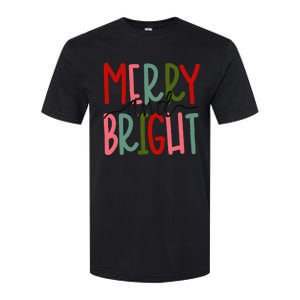 Merry And Bright Christmas Softstyle CVC T-Shirt