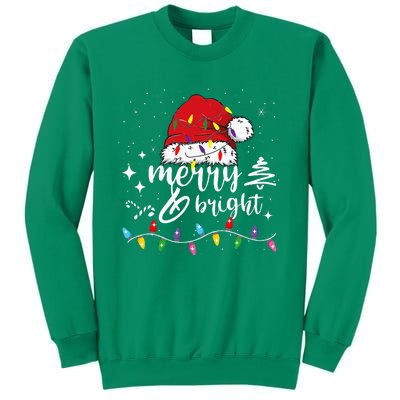 Merry And Bright Christmas Lights Xmas Sweatshirt