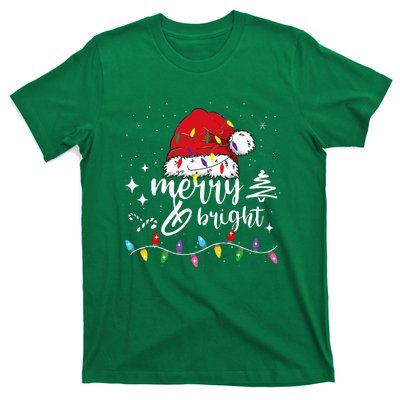 Merry And Bright Christmas Lights Xmas T-Shirt