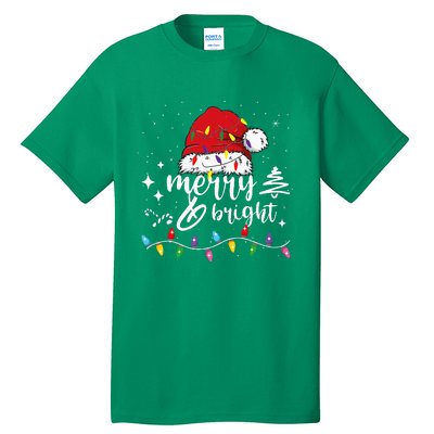 Merry And Bright Christmas Lights Xmas Tall T-Shirt