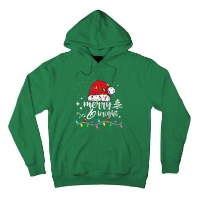 Merry And Bright Christmas Lights Xmas Tall Hoodie